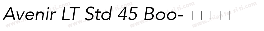 Avenir LT Std 45 Boo字体转换
